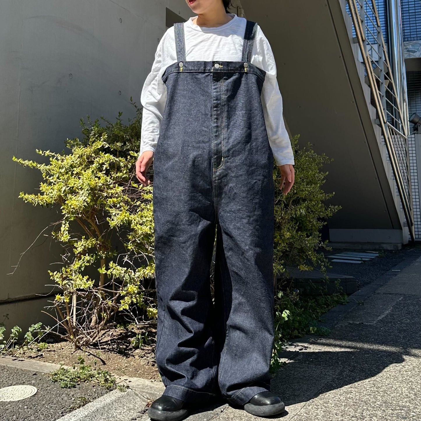 ストレートデニムサロペット 72984 DEEPBLUE