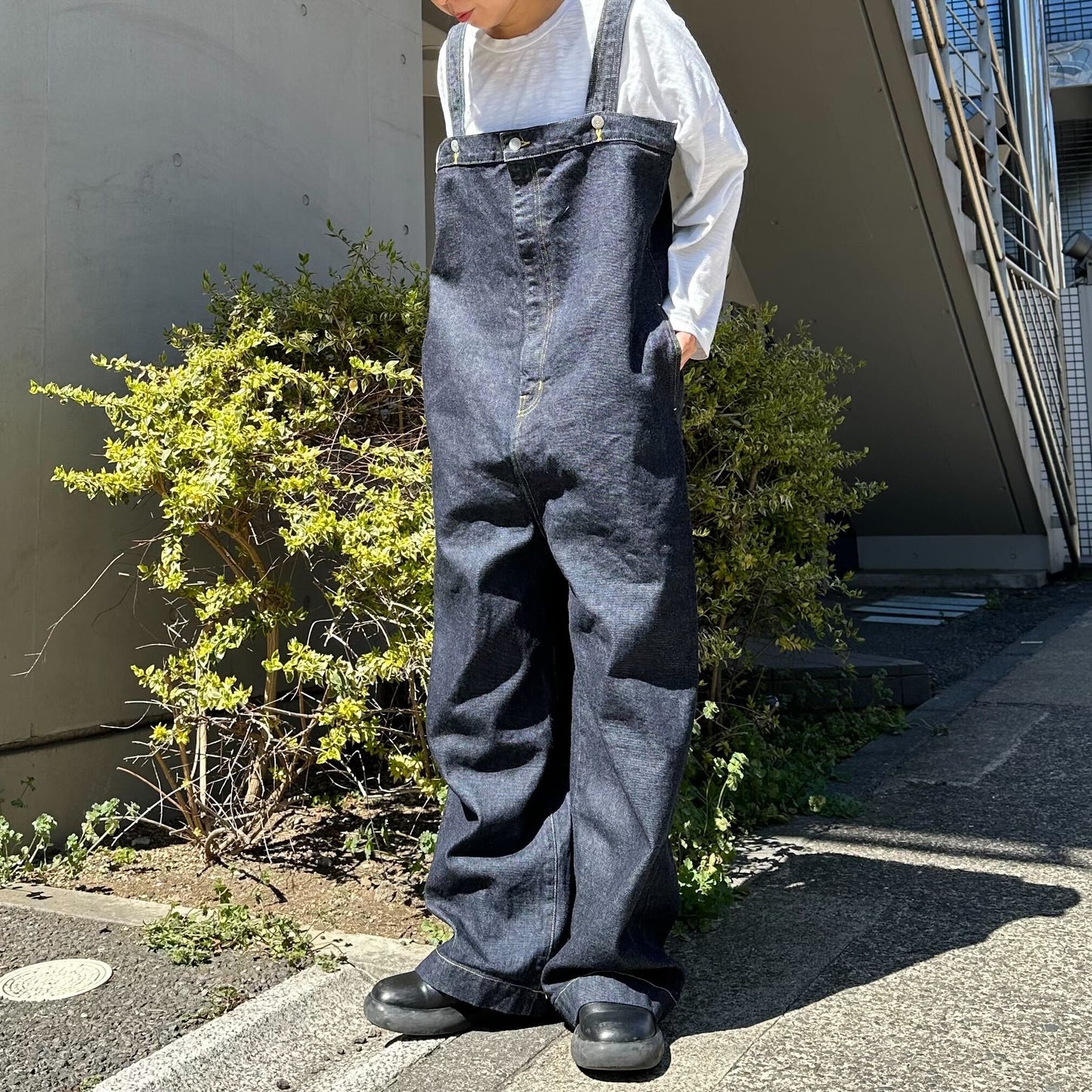 ストレートデニムサロペット 72984 DEEPBLUE