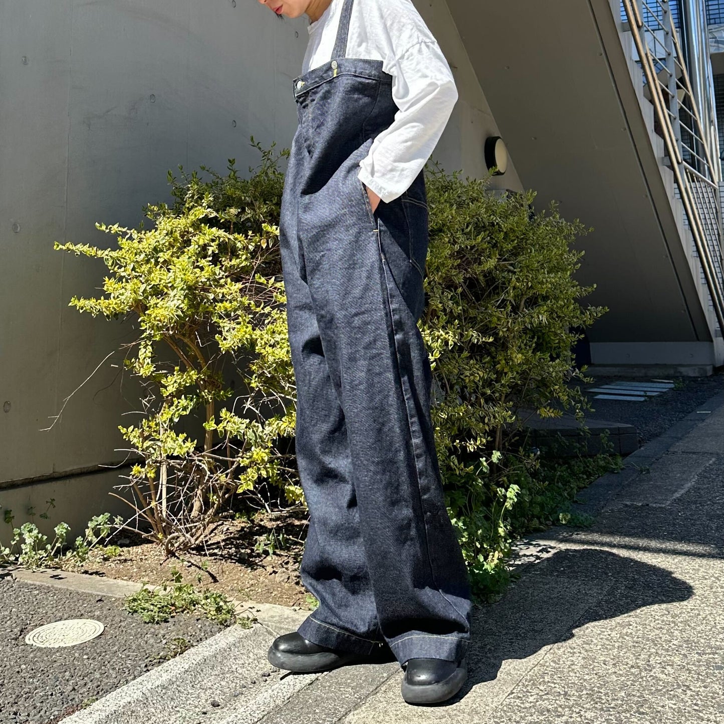 ストレートデニムサロペット 72984 DEEPBLUE