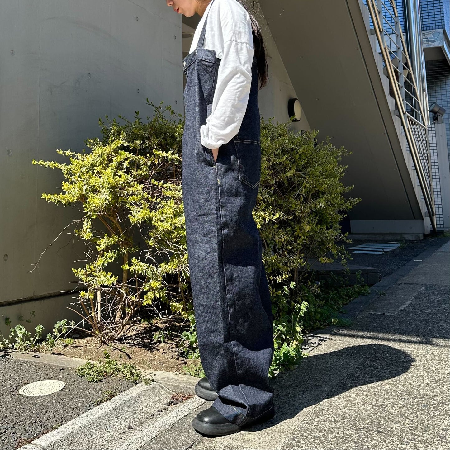 ストレートデニムサロペット 72984 DEEPBLUE