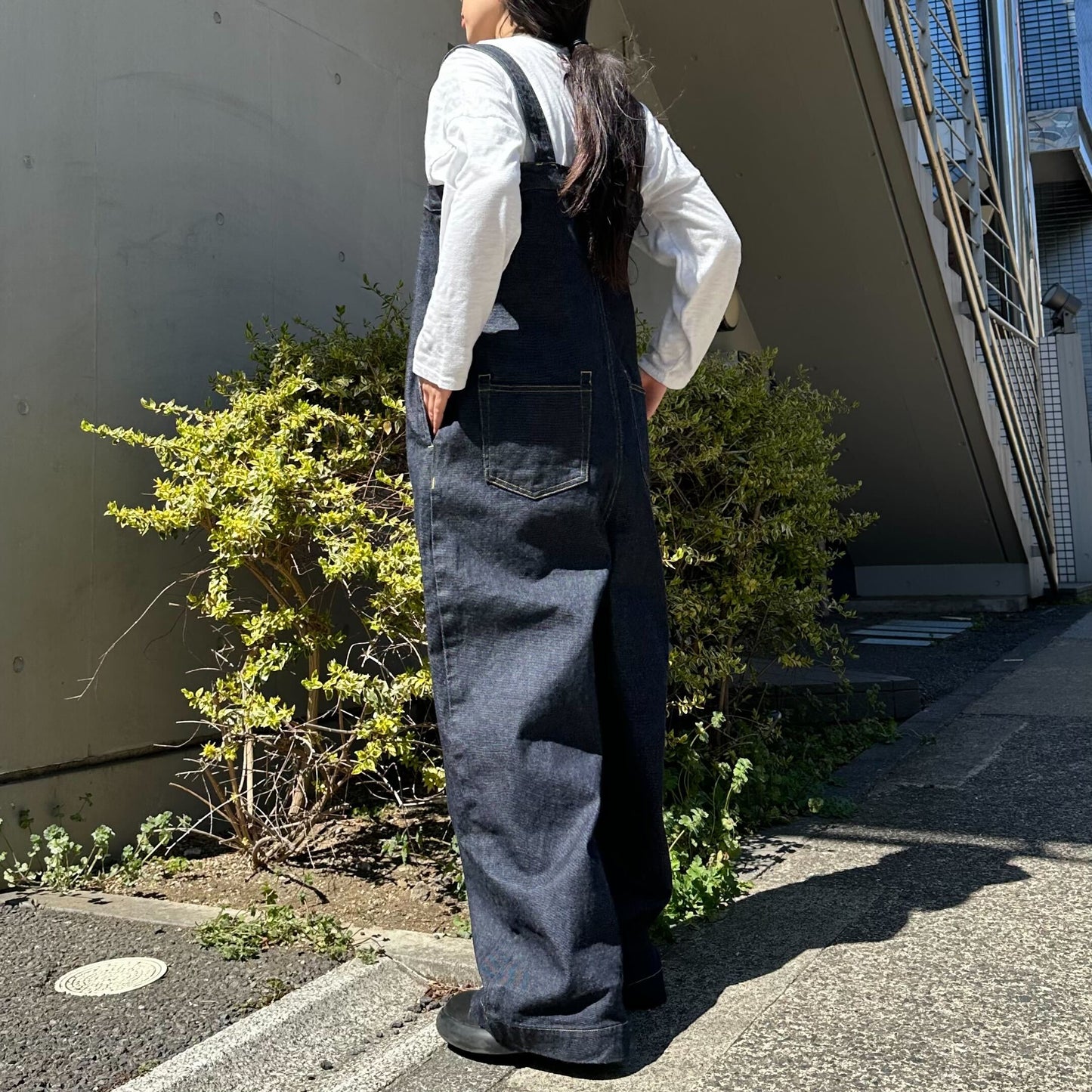 ストレートデニムサロペット 72984 DEEPBLUE
