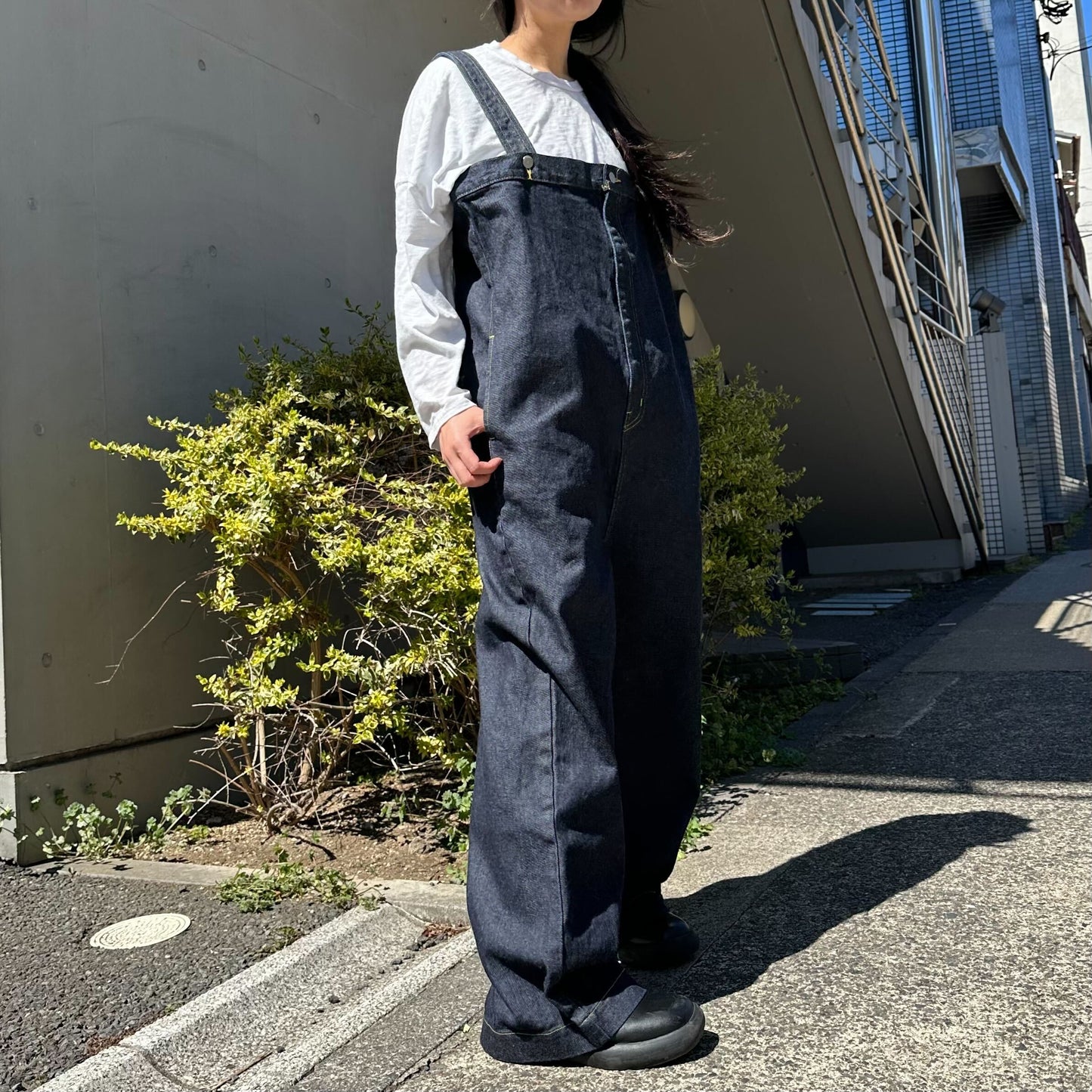 ストレートデニムサロペット 72984 DEEPBLUE