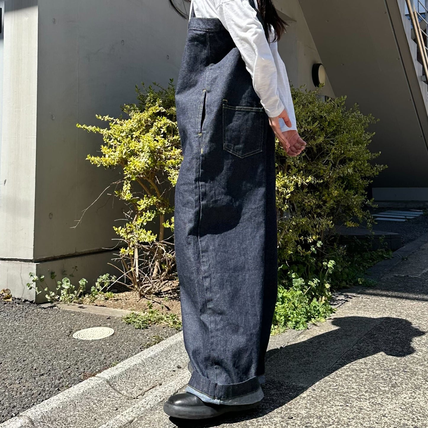 ストレートデニムサロペット 72984 DEEPBLUE