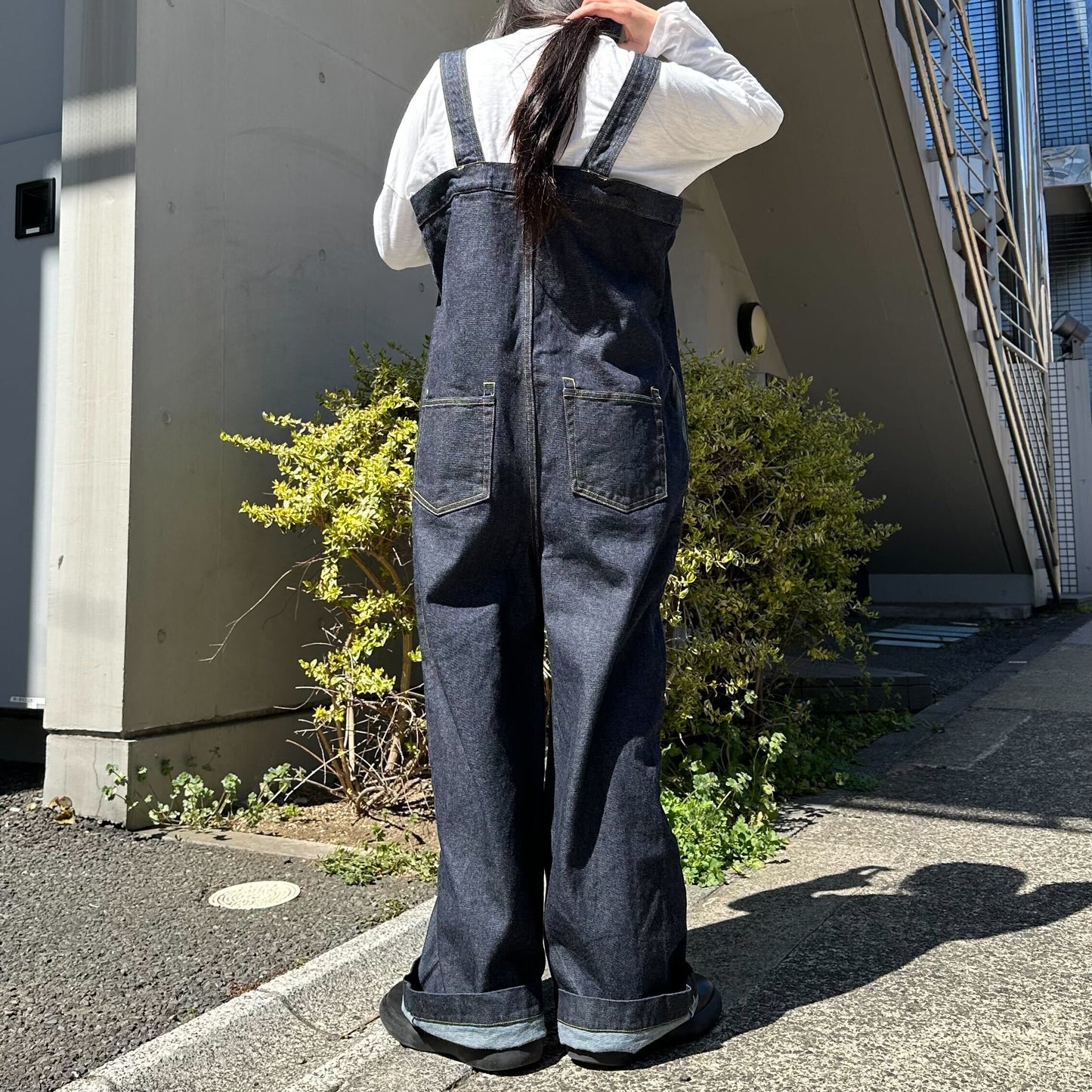 ストレートデニムサロペット 72984 DEEPBLUE