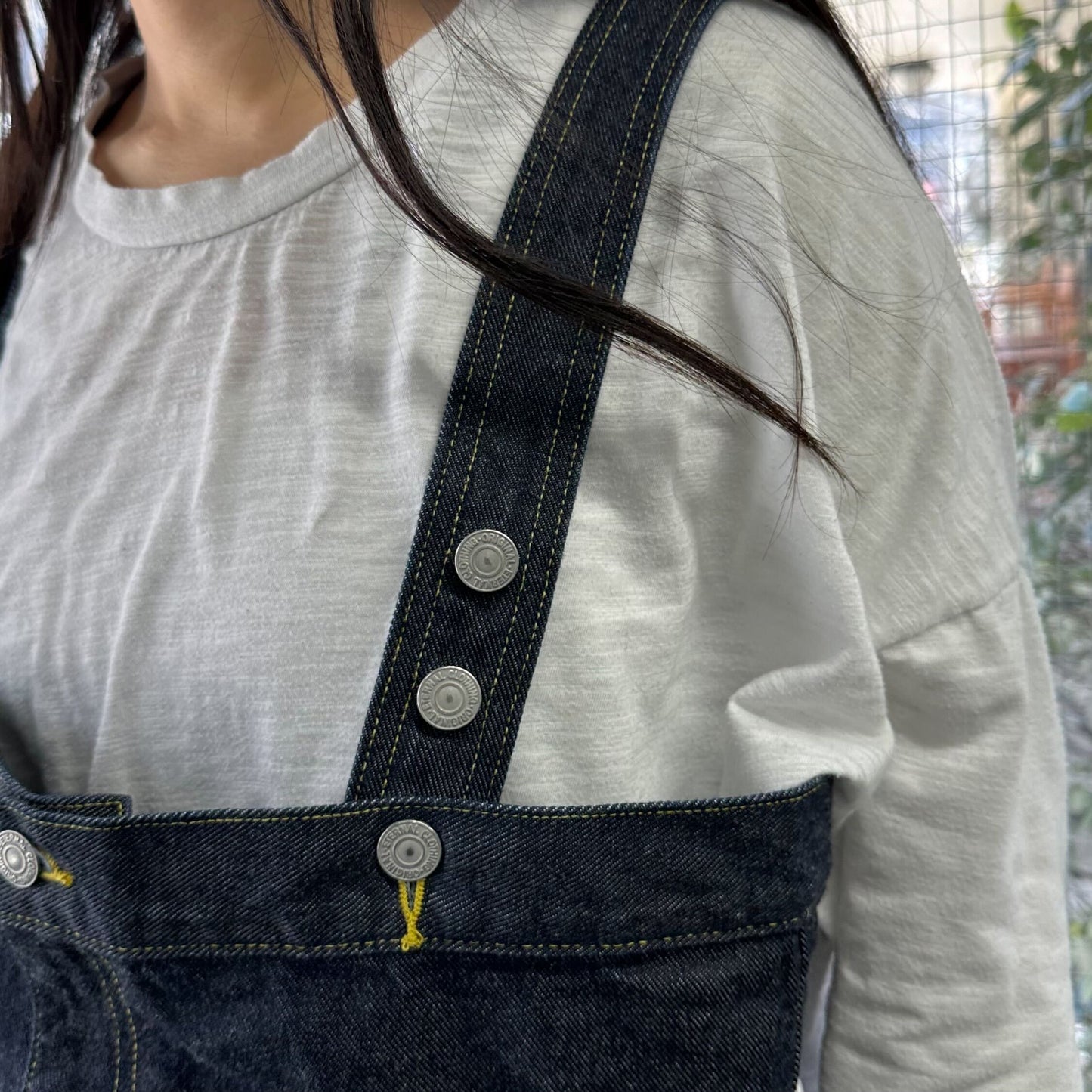 ストレートデニムサロペット 72984 DEEPBLUE