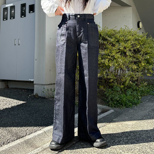 Big Pocket Denim Pants 72985 DEEPBLUE