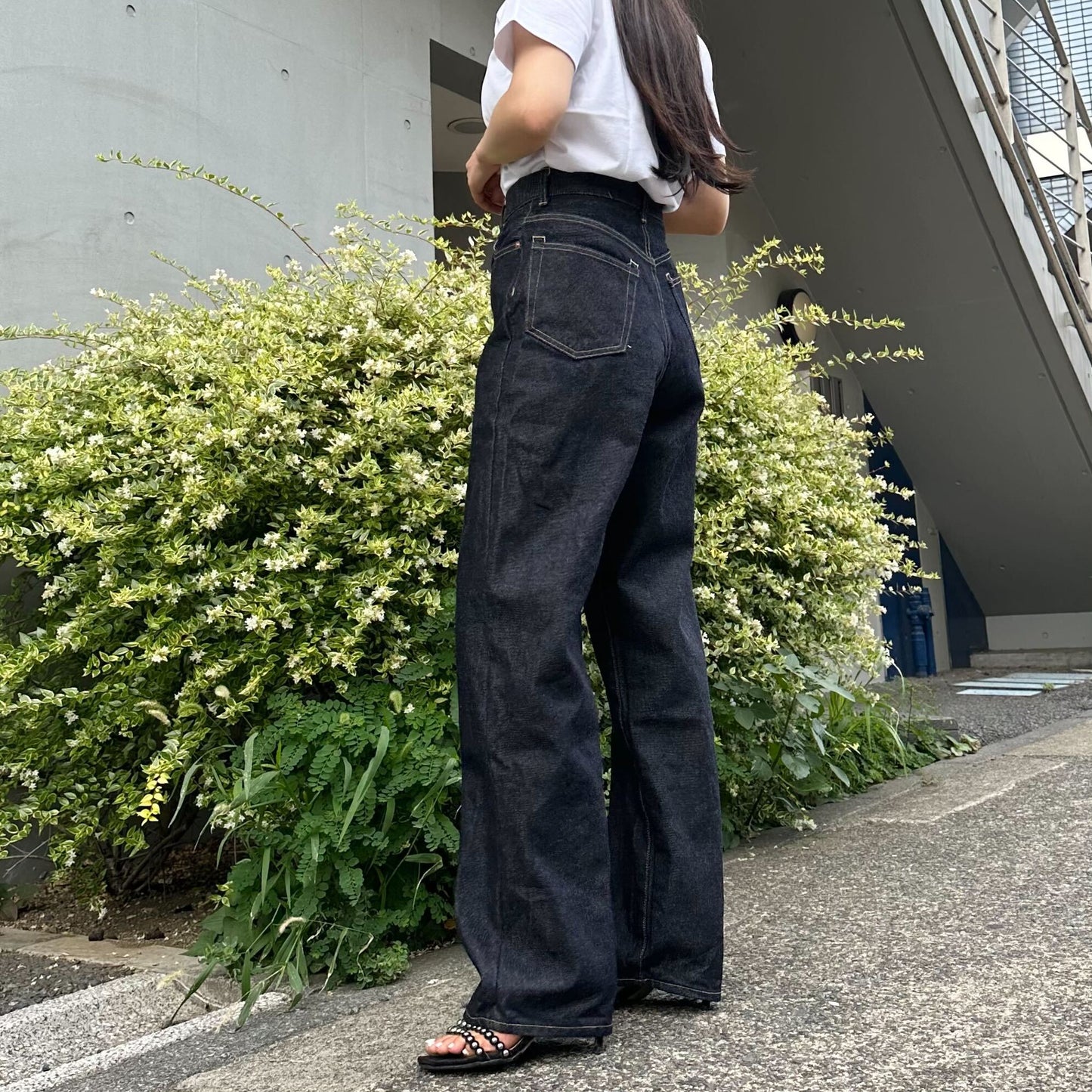 ハイウエストストレートデニム 72992 DEEPBLUE