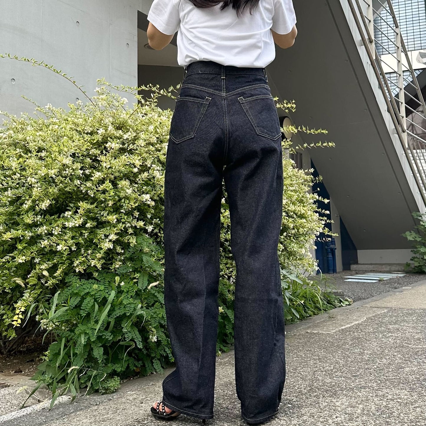 ハイウエストストレートデニム 72992 DEEPBLUE