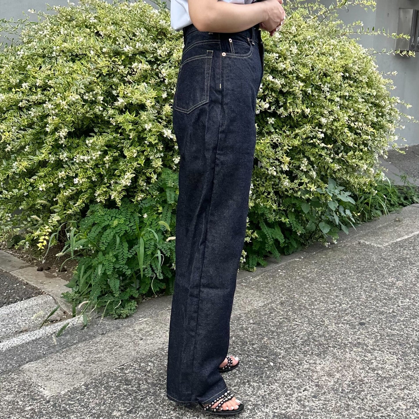 ハイウエストストレートデニム 72992 DEEPBLUE