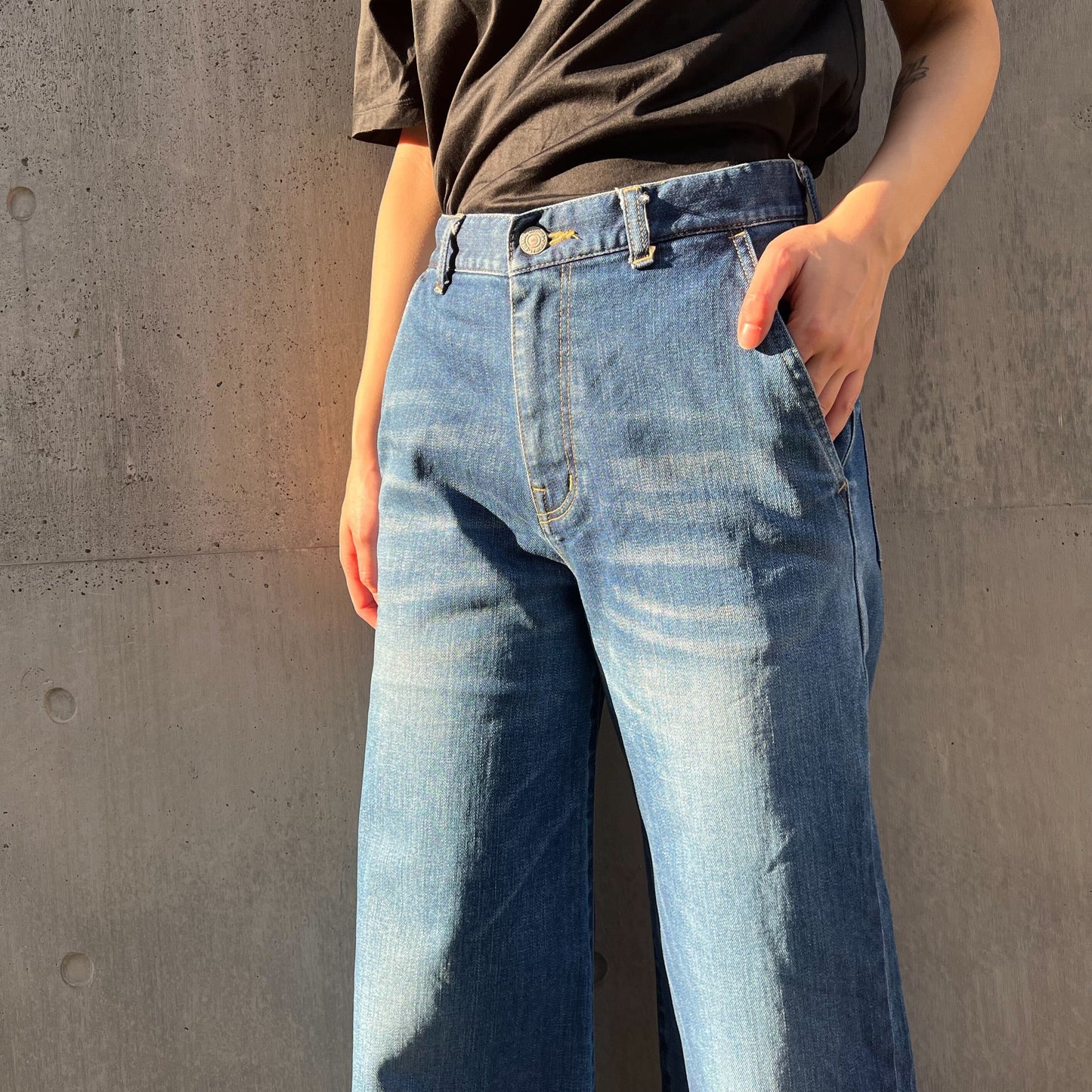 バギーデニムパンツ 72947 DEEPBLUE