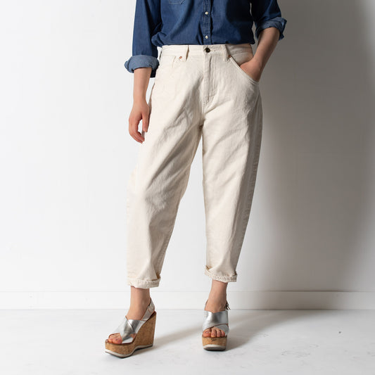 Wide loose color denim pants 72838 DEEPBLUE