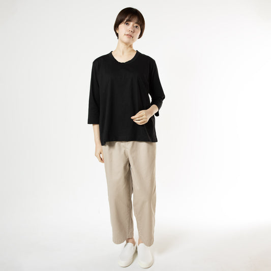 1枚で様になるこだわり七分袖Tシャツ