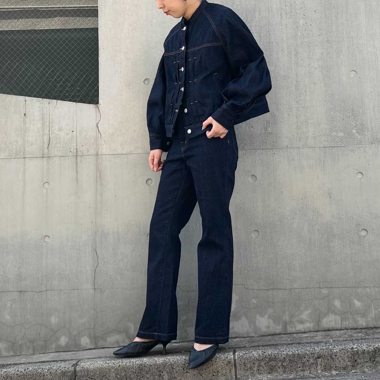 バンドカラージャケット 72956 DEEPBLUE