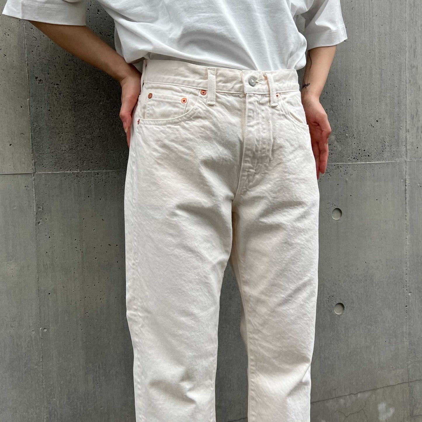 アンクル丈デニムパンツ 72867 DEEPBLUE