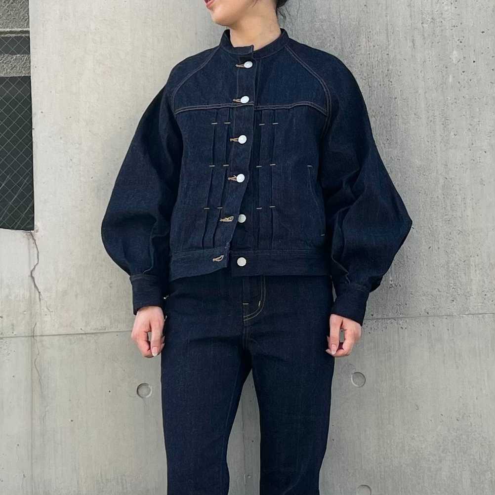 バンドカラージャケット 72956 DEEPBLUE