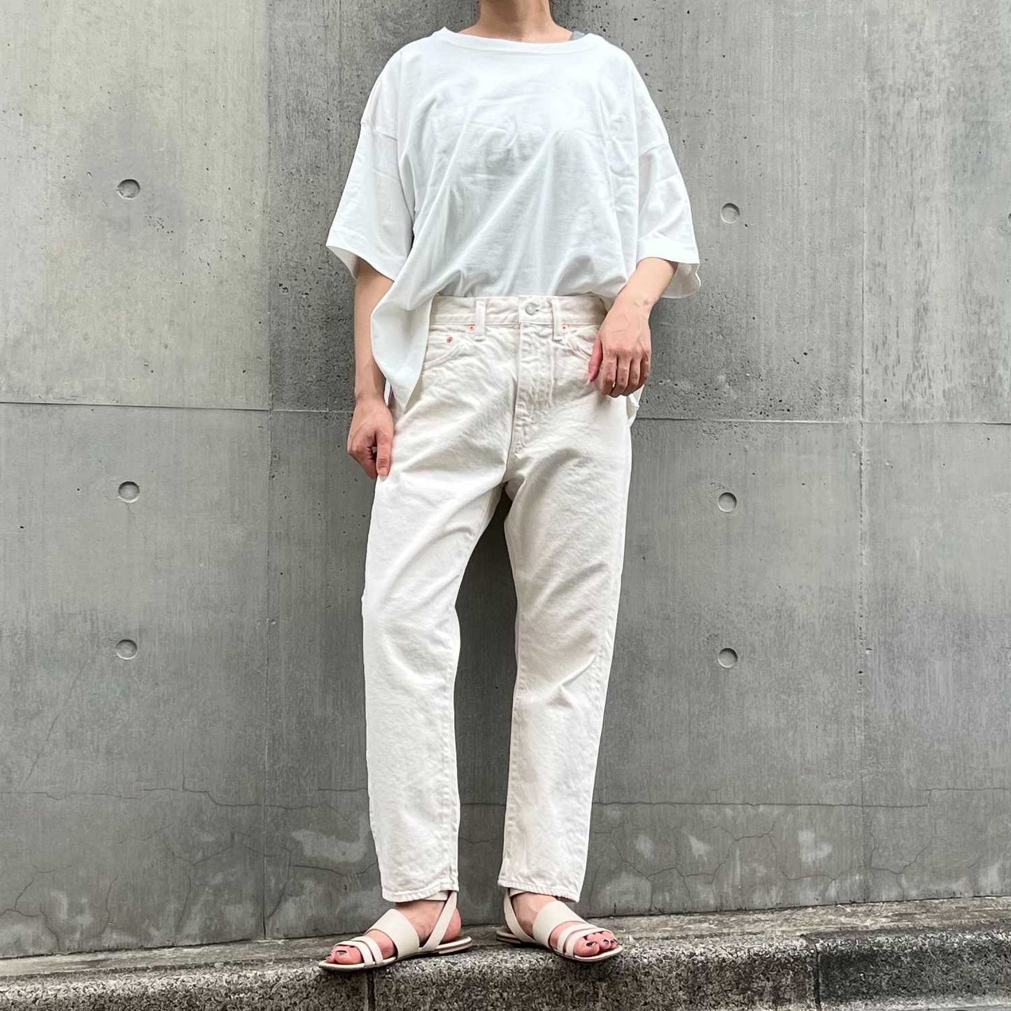 アンクル丈デニムパンツ 72867 DEEPBLUE