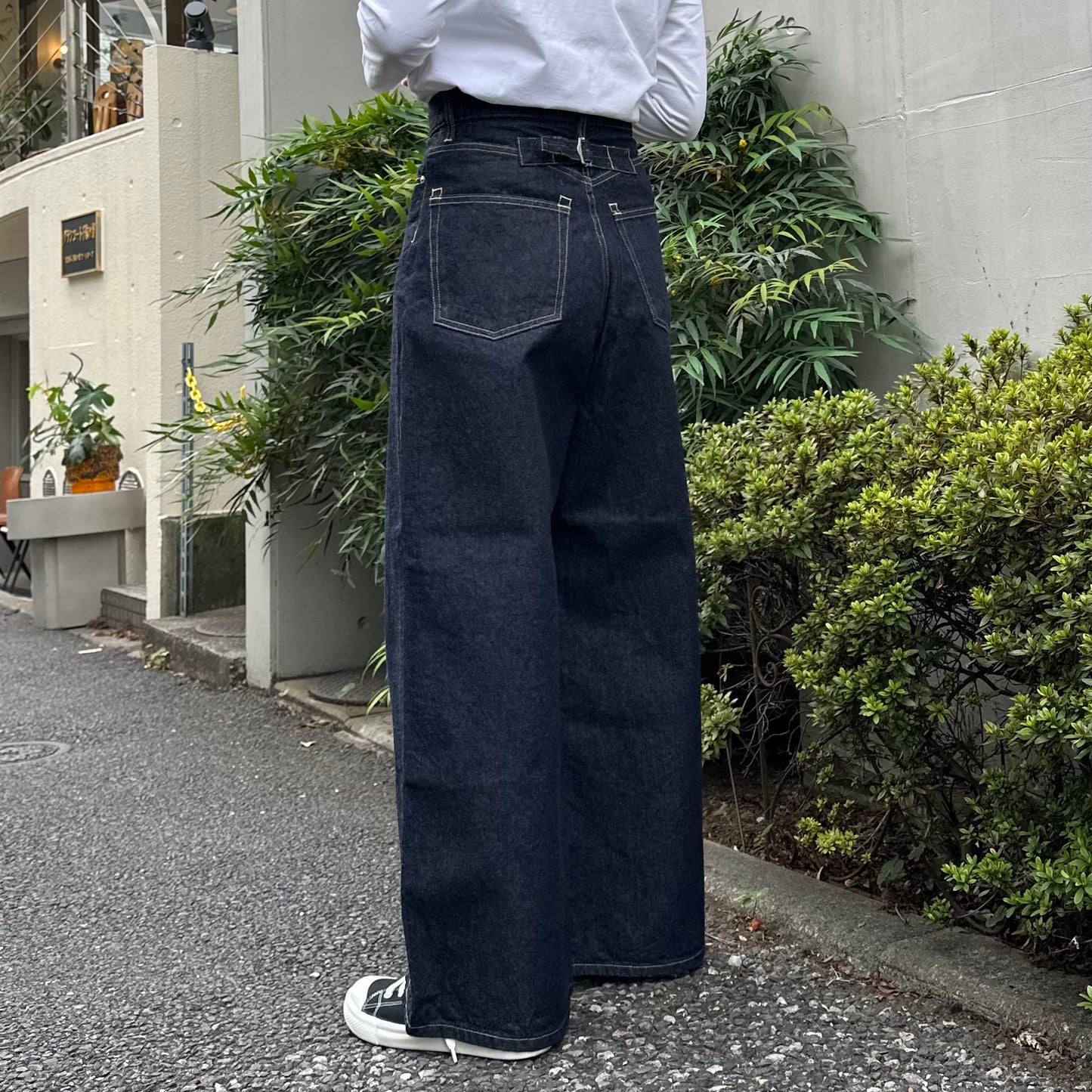 シンチバックワイドジーンズ 72996 DEEPBLUE